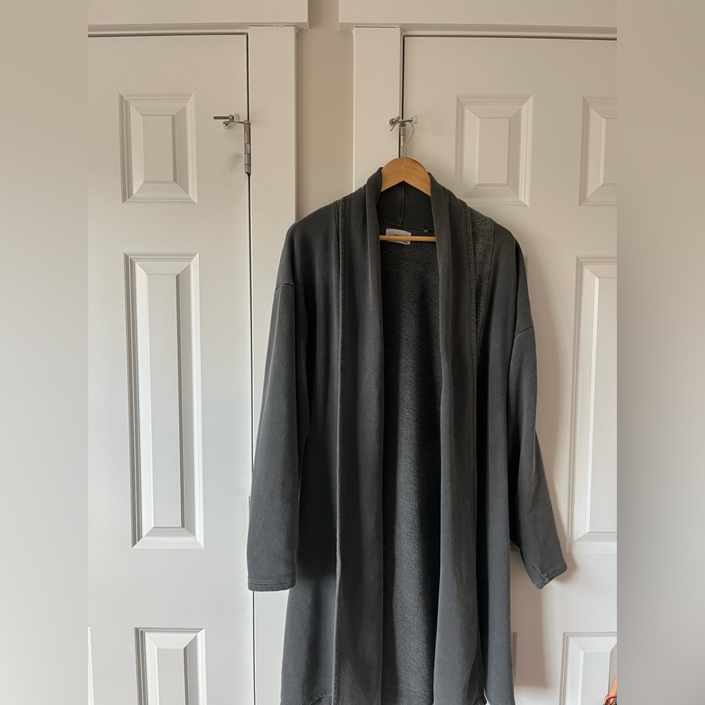 Joah Brown washed black charcoal oversized cardigan